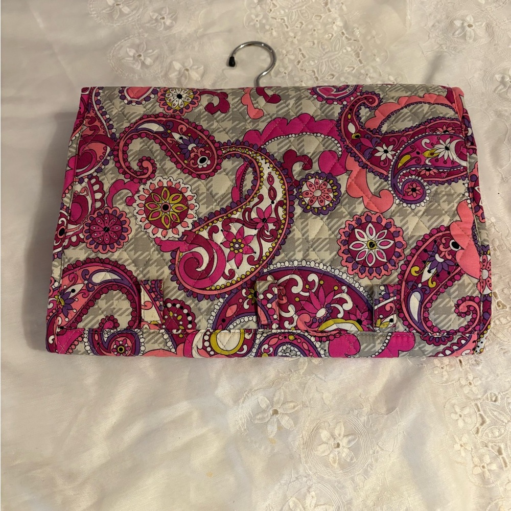 Vera Bradley Pink and Cream Quilted Cosmetic Bag